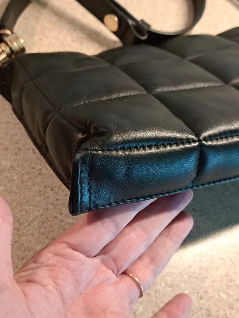 All Saints Eve Quilted Leather Crossbody Bag